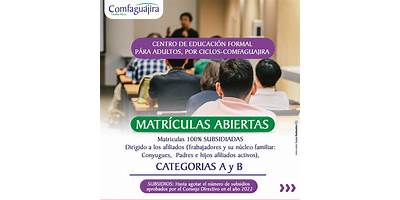 CENTRO EDUCACIÓN FORMAL PARA ADULTOS POR CICLOS-COMFAGUAJIRA