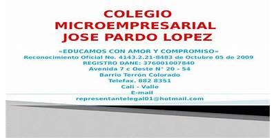 COLEGIO MICROEMPRESARIAL JOSÉ PARDO LÓPEZ