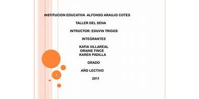 INSTITUCION EDUCATIVA ALFONSO ARAUJO COTES