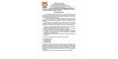 INSTITUCION EDUCATIVA JOSE MIGUEL LOPEZ CALLE