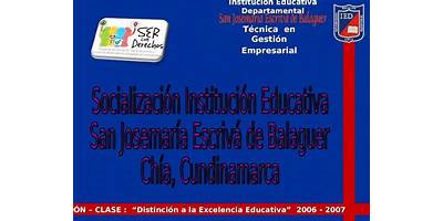 INSTITUCION EDUCATIVA SAN JOSEMARIA ESCRIVA DE BALAGUER