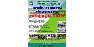 INSTITUCION EDUCATIVA WILDER FABIAN HURTADO(ANTES KWESX U´JHTHESX UUS YATXNXI WILDER FABIAN HURTADO