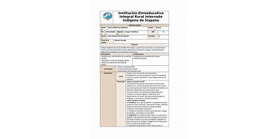 INSTITUCION ETNOEDUCATIVA INTEGRAL RURAL INTERNADO INDIGENA DE SIAPANA MARIA COLOMBIA